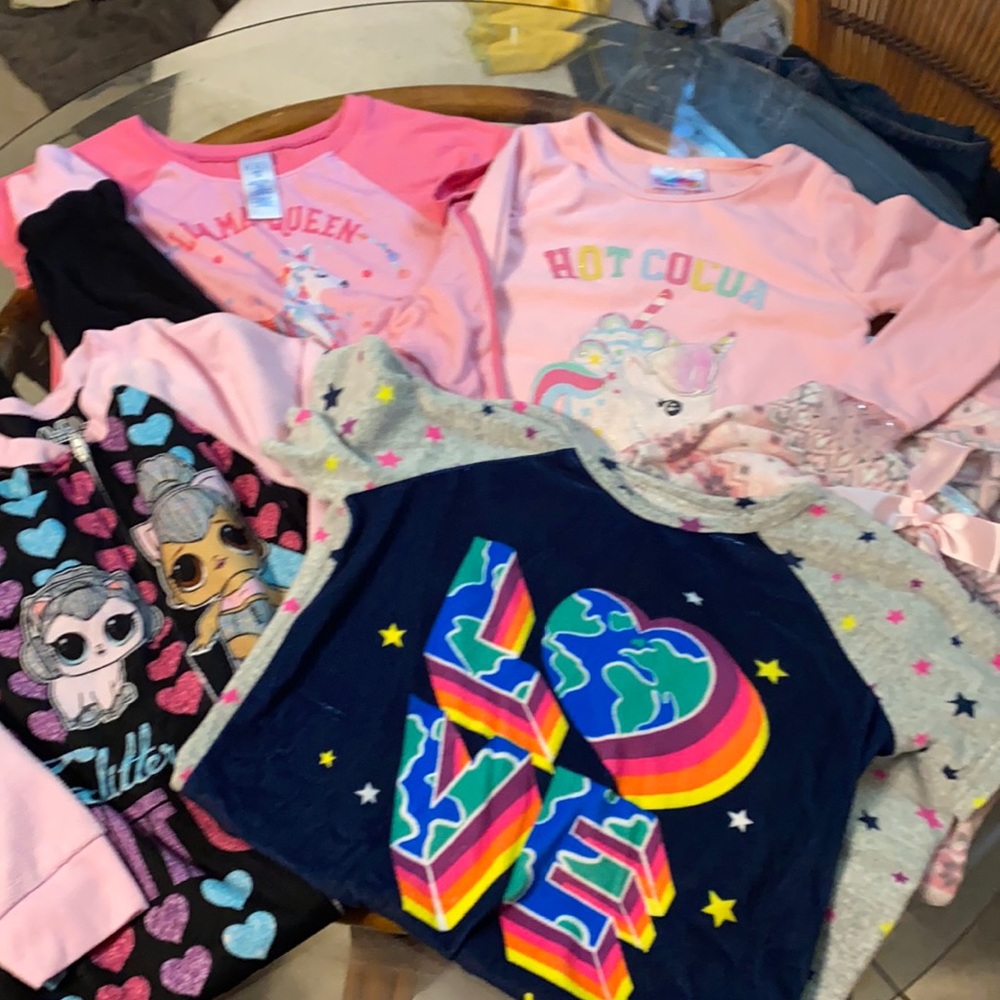Girl’s Pajamas Bundle of 5 Size 7/8